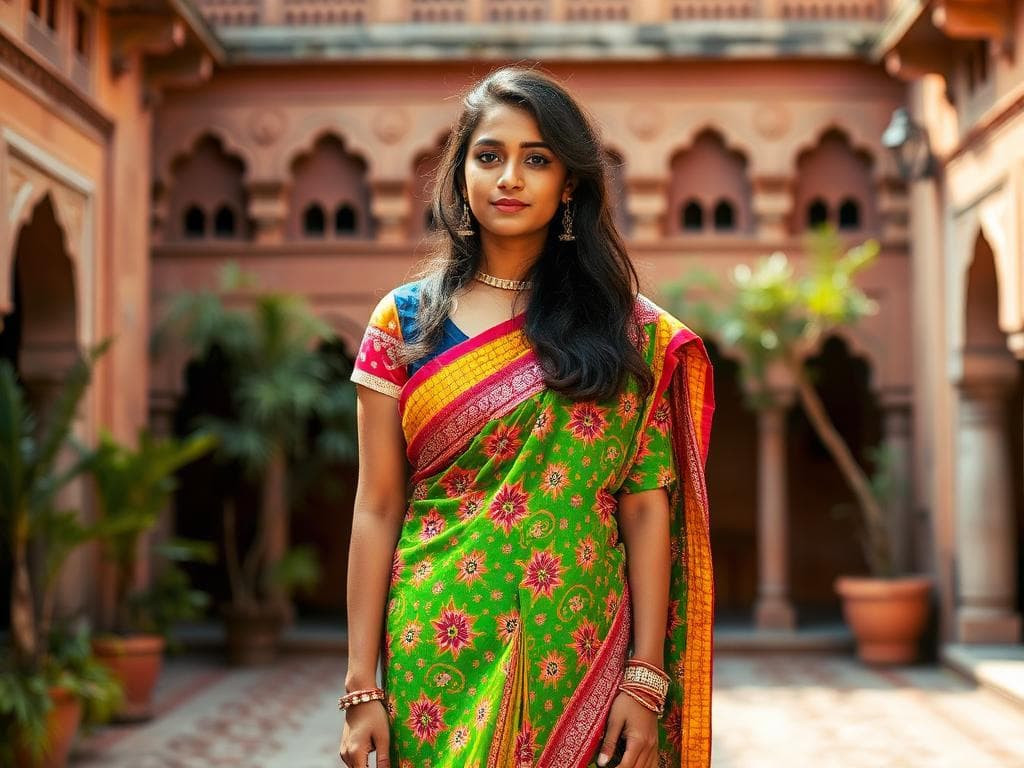 Ethnic wear styling Rajasthani Bandhani print saree