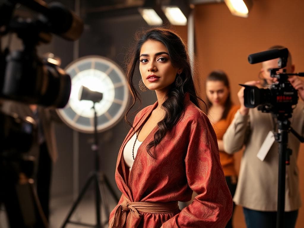 Celebrity styling session for professional photoshoot in Mumbai