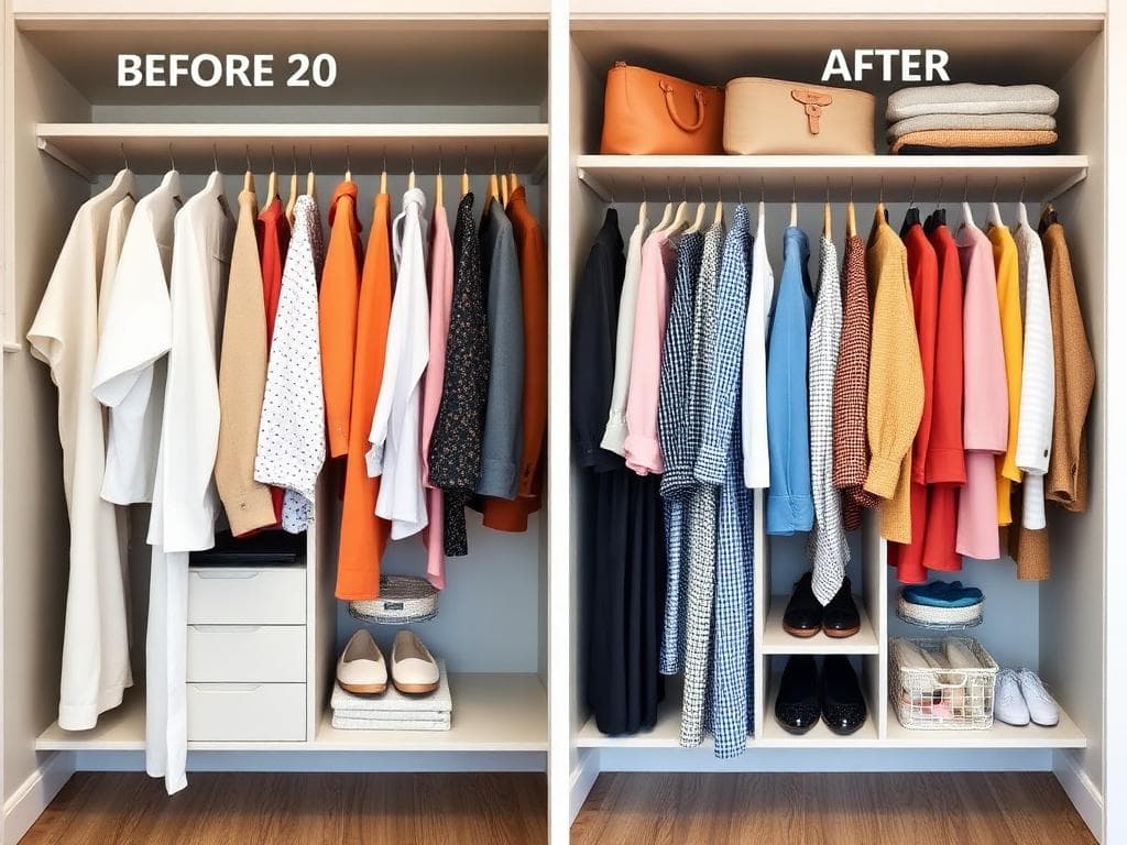 Organized wardrobe after virtual wardrobe audit in India
