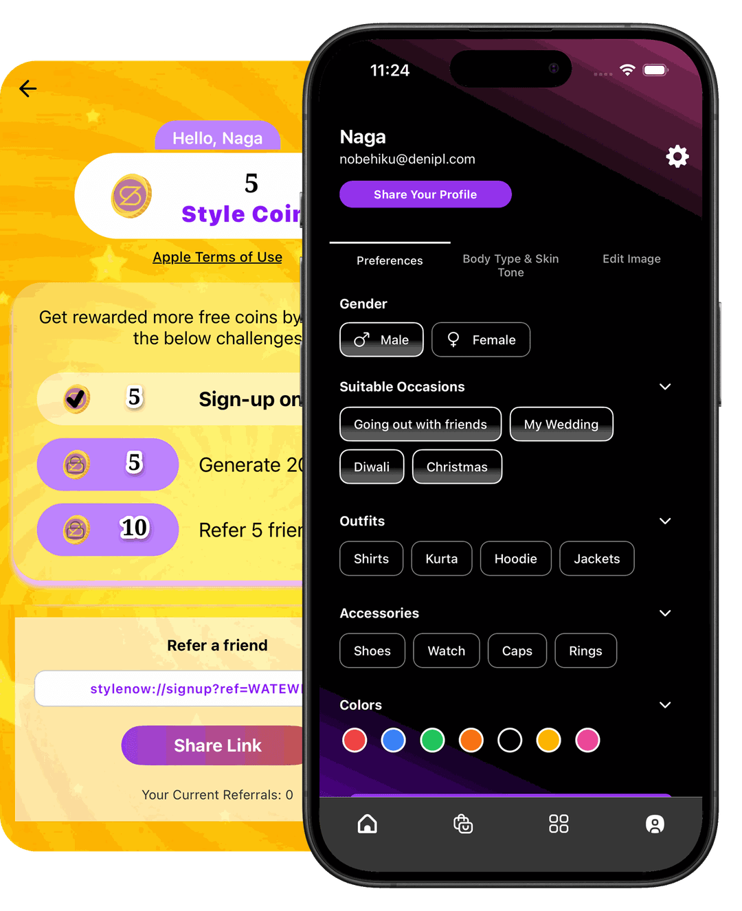 Style app mockup